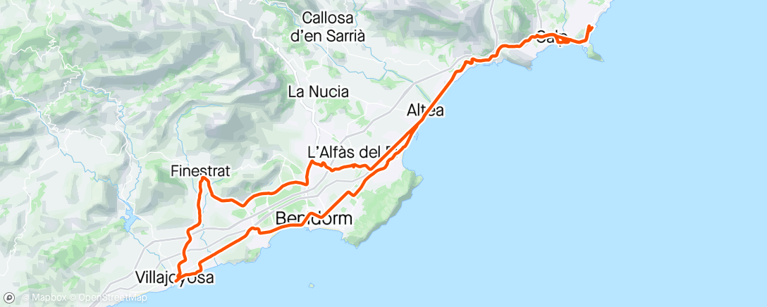 Map of the activity, LCC Calpe dag 7