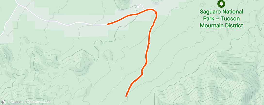 Map of the activity, Saguaro NP - Sender o Esperanza Trail