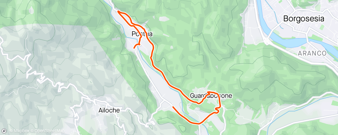 活动地图，Corsa pomeridiana