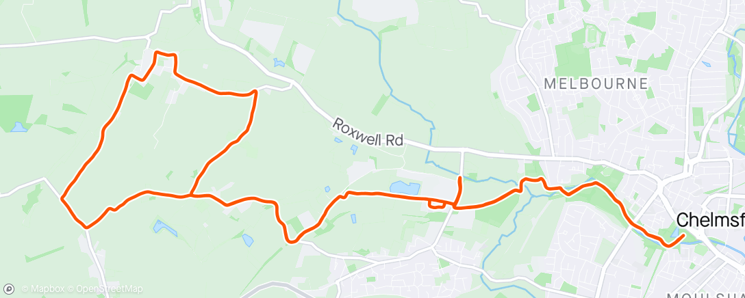 Map of the activity, Chelmsford Half Marathon 2024