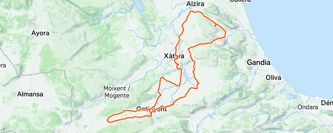 Map of the activity, Endurance