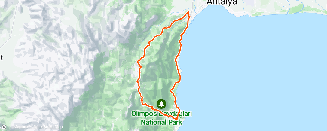 Map of the activity, Akra granfondo