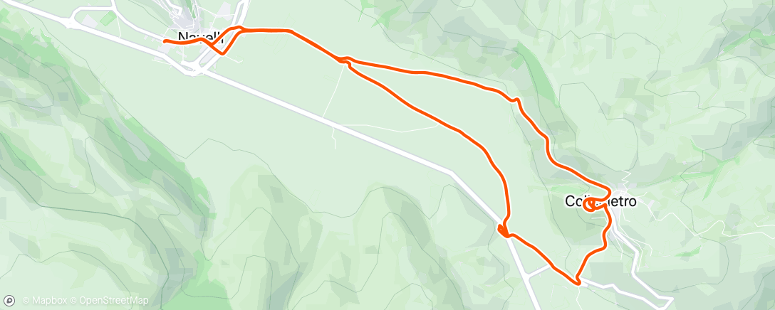 Map of the activity, Morning Hike