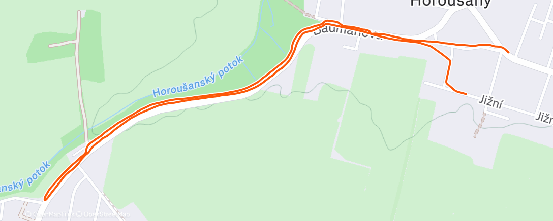 Map of the activity, Evening Walk