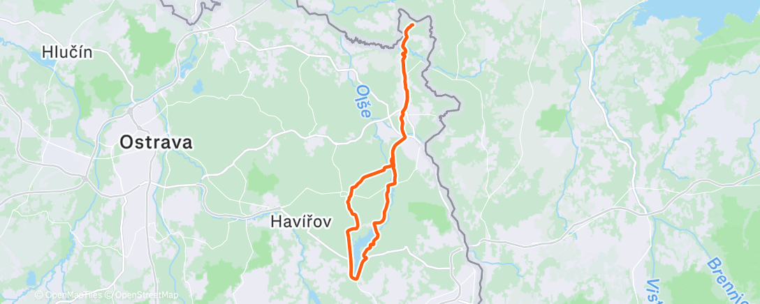 Map of the activity, Lunch Mountain Bike Ride