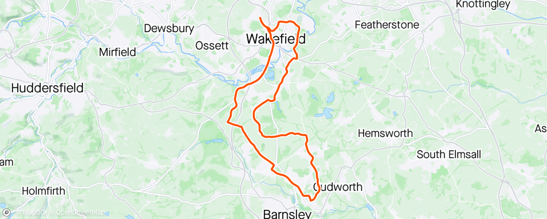 Map of the activity, Barnsley Breeze 🚴🏻💨