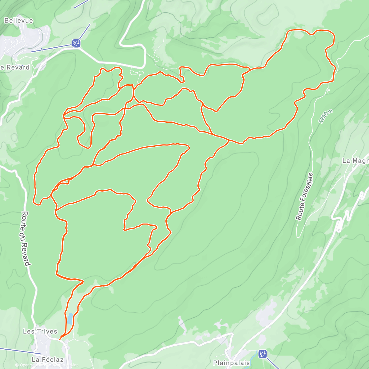 Map of the activity, XC - Endurance