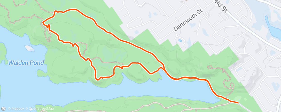 Map of the activity, Afternoon Mountain Bike Ride