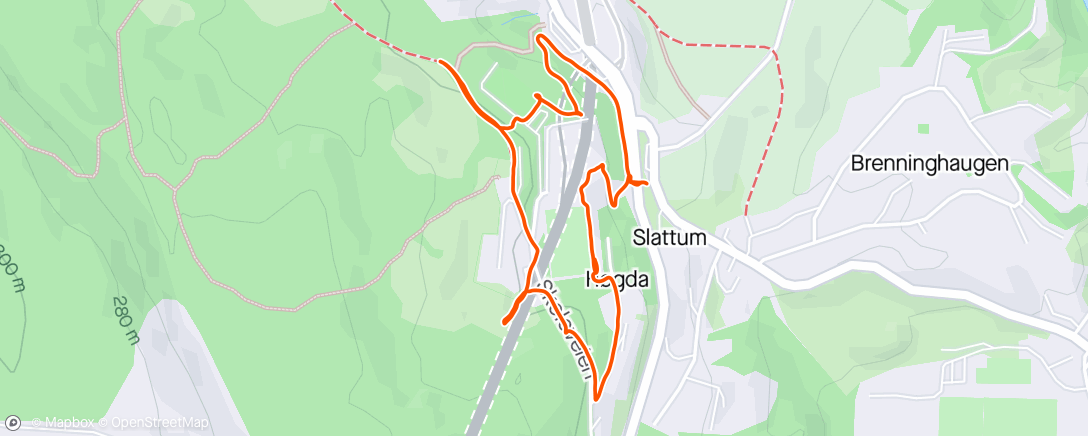 Map of the activity, Slattum