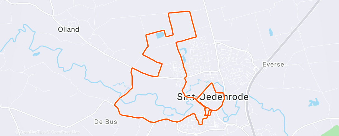 Map of the activity, Namiddagloop