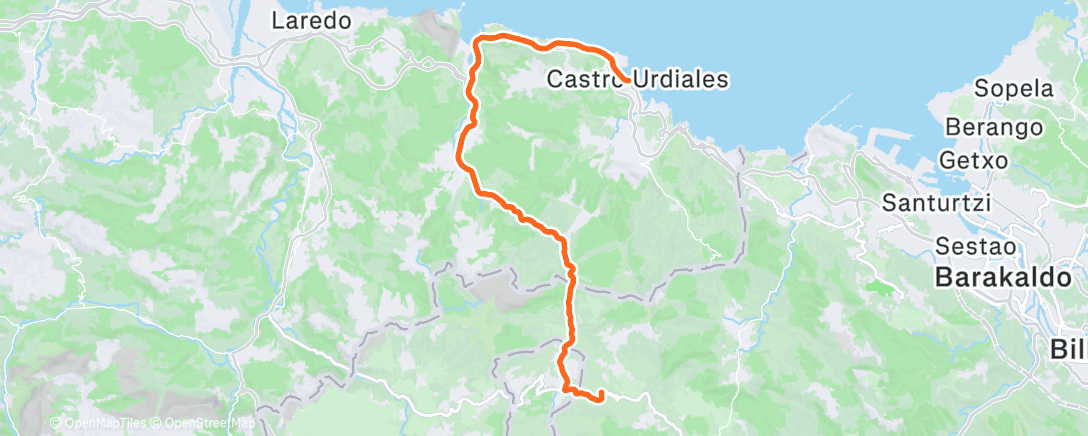 Map of the activity, 2025-12-28Ride