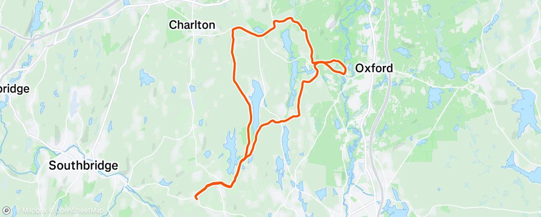 Map of the activity, Afternoon Ride