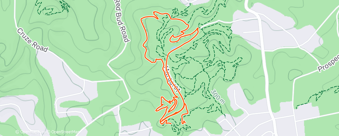 Map of the activity, Afternoon Walk