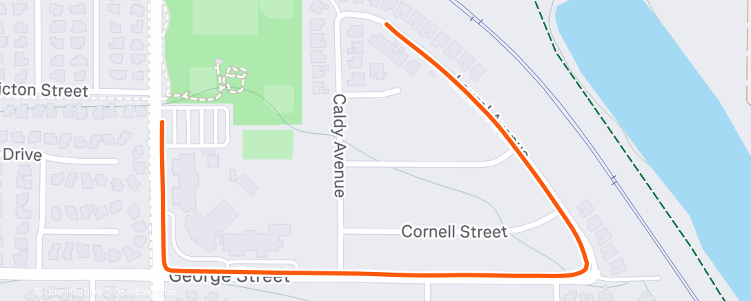 Map of the activity, Lunch Run