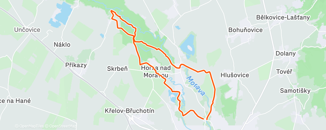 Карта физической активности (BB5.2 Olomouc Litovelske pomoravi)