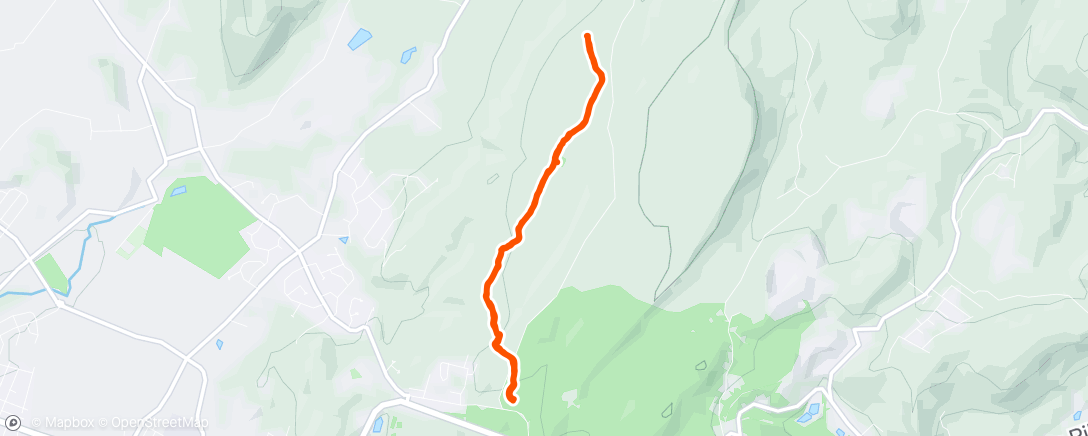 Map of the activity, Cool rainy hike on the Appalachian Trail