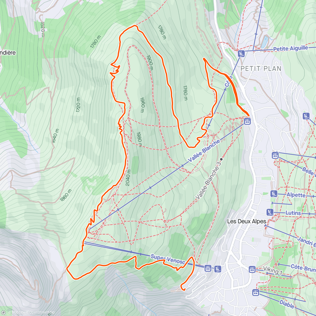 Mapa da atividade, Parcours de la Muzelle : Pied Moutet : Crête #9 🔵