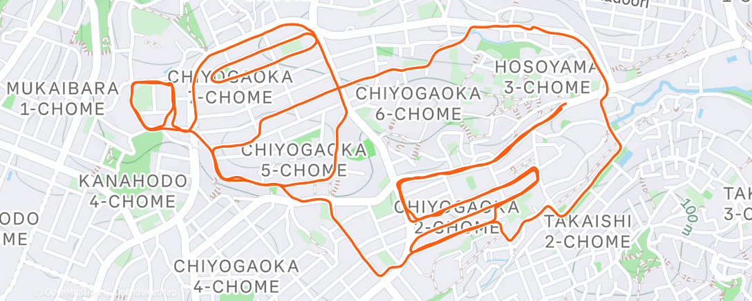 Map of the activity, 午後のランニング