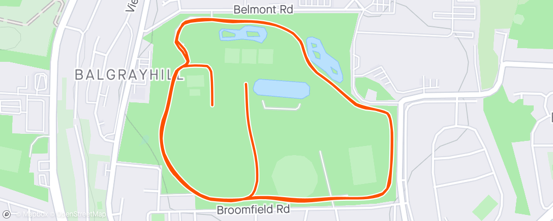 Mapa de la actividad (Springburn parkrun with Savanna)