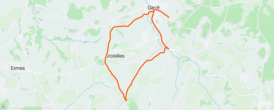 「Trail en soirée」活動的地圖