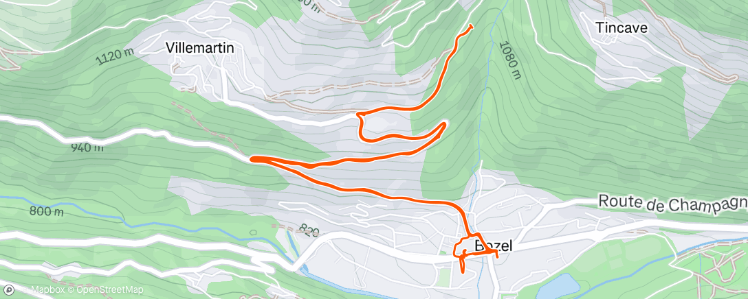 Map of the activity, Bozel w Max