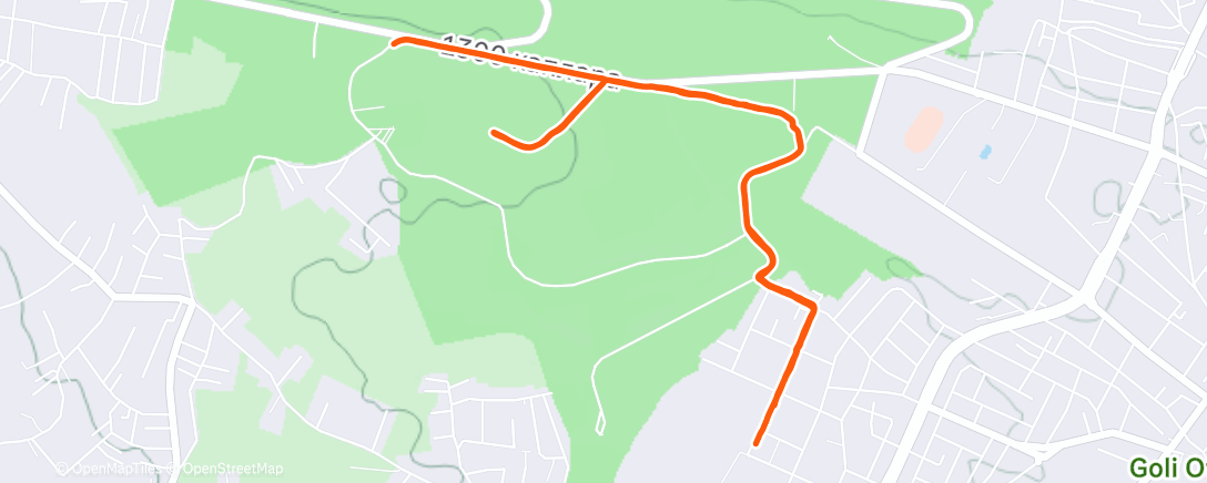 Map of the activity, Morning Run