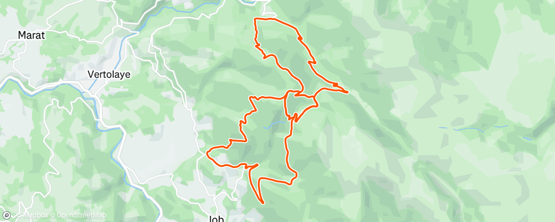 Map of the activity, Sortie VTT le midi
