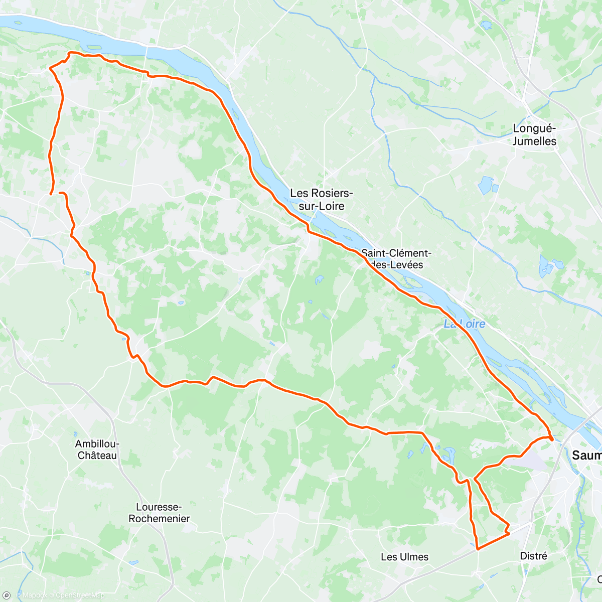 Map of the activity, Crémant Cycling Club