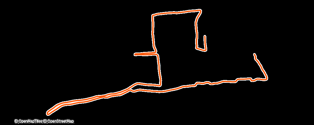 Map of the activity, Lauf am Mittag