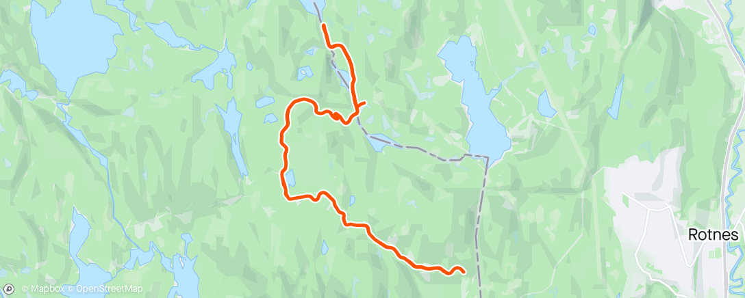 Map of the activity, stakeøkt