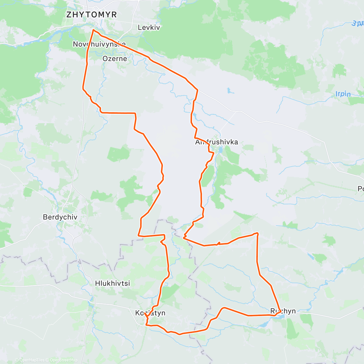 Map of the activity, BRM 200 Житомир
