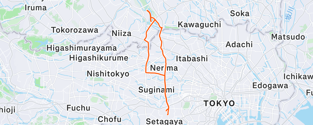 Map of the activity, 朝サイ　走りしめ