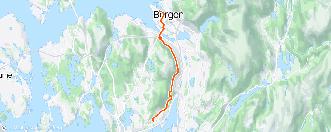 Map of the activity, Night E-Bike Ride, Løvstien