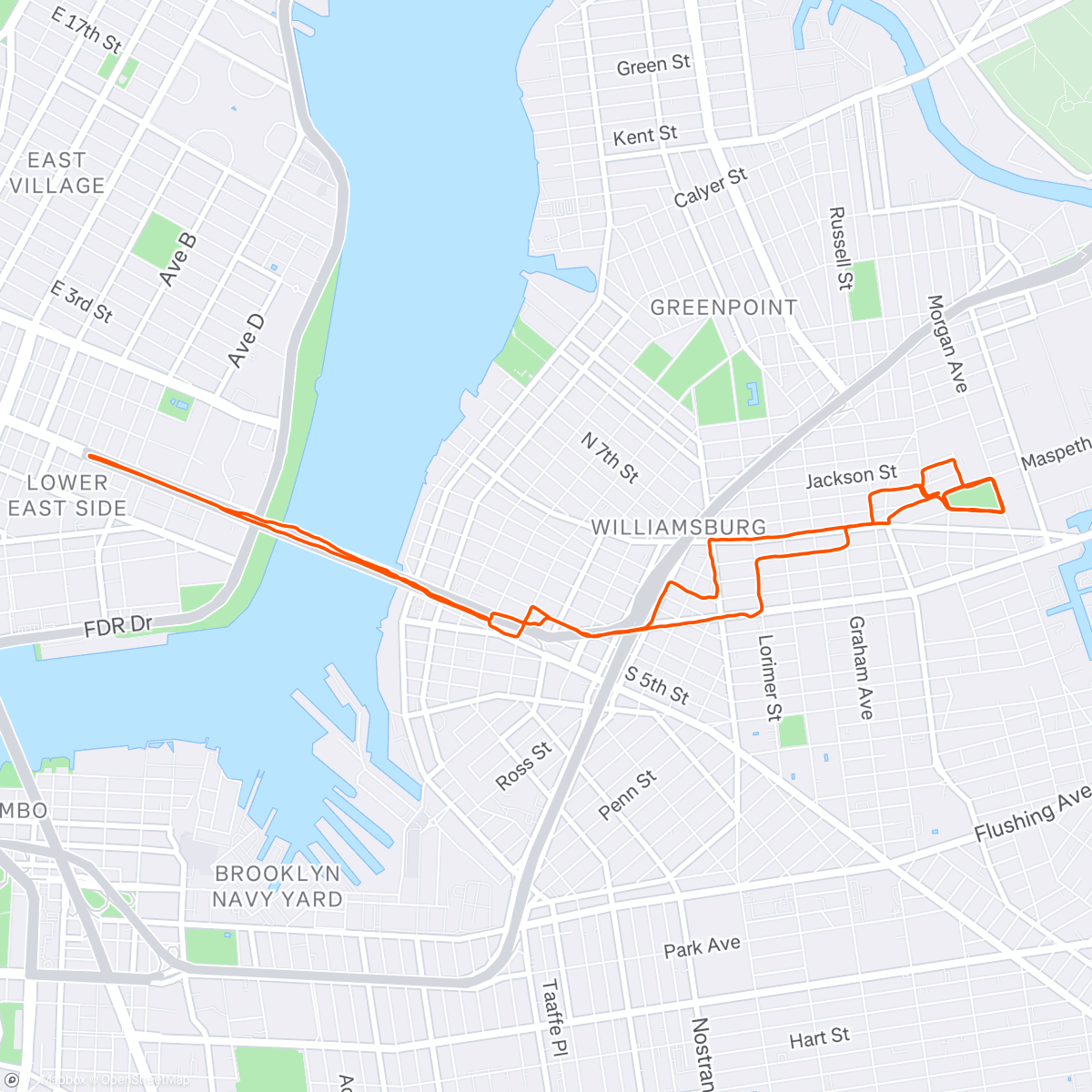 Map of the activity, Des côtes avec Warren /Hills rep