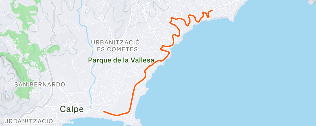 Map of the activity, Fietsen