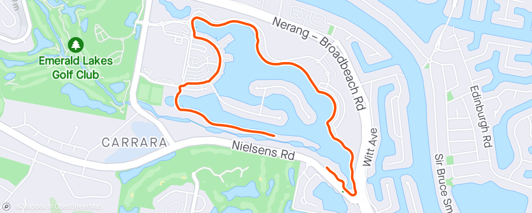 Map of the activity, Morning Run with guy