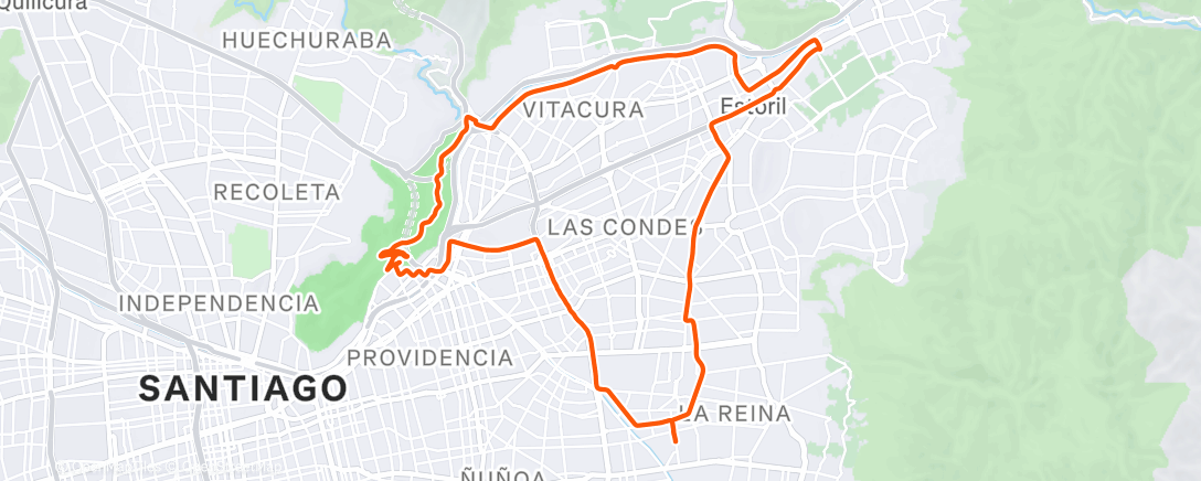 Map of the activity, Ciclismo