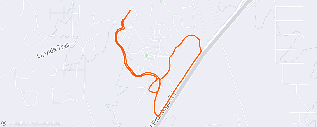 Map of the activity, Afternoon Run