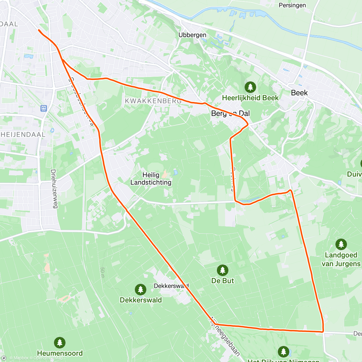 Map of the activity, Zevenheuvelenloop☀️🎶🏃‍♂️