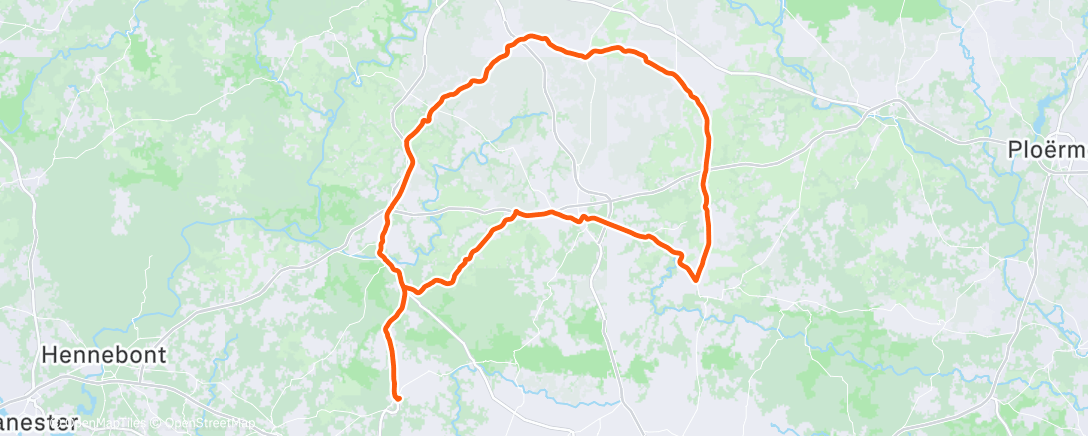 Map of the activity, Sortie vélo le matin