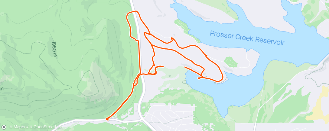 Map of the activity, Morning Gravel Ride: still a fair bit of hike a bike through snow, but fun and getting close to clear at lower elevation
