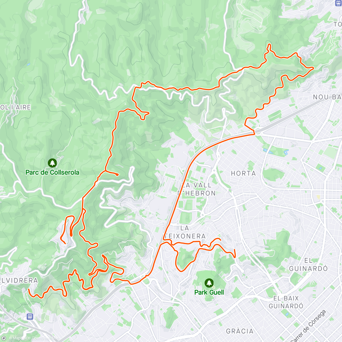 Map of the activity, Ratejo con la Graveliña