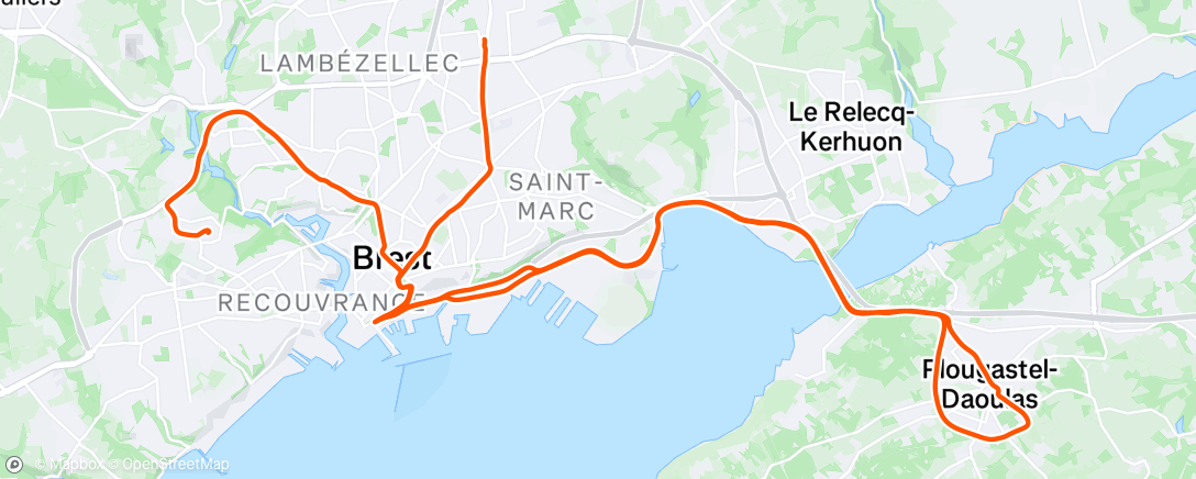 Map of the activity, Sortie vélo le matin