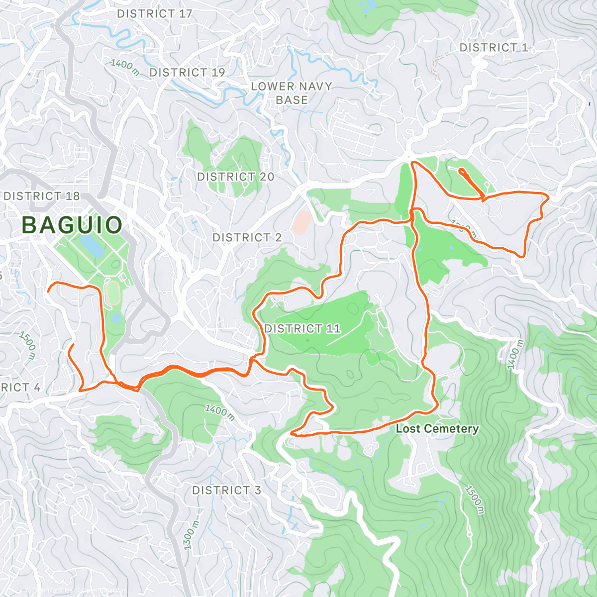 Mapa de la actividad (Afternoon Run)