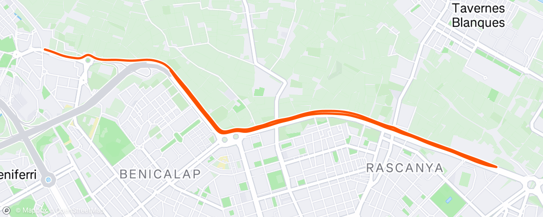 Map of the activity, Night Run