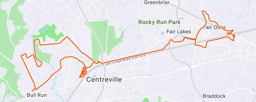 Map of the activity, Afternoon Ride