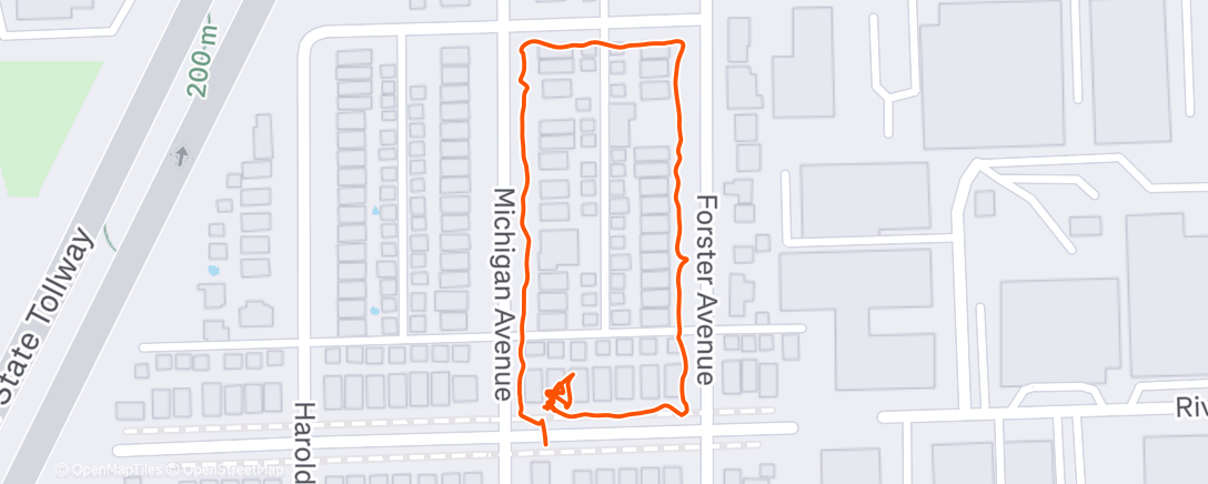 Map of the activity, Afternoon Walk
