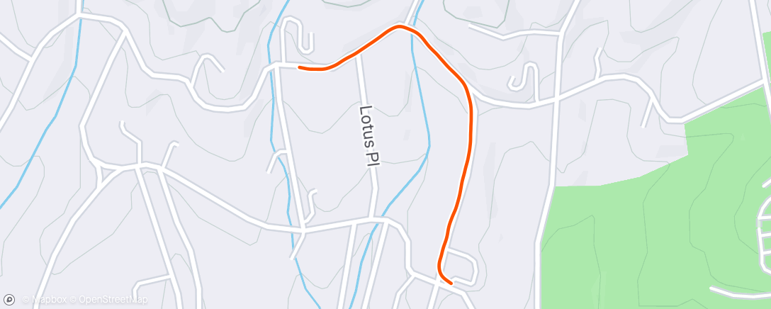 Map of the activity, Evening Run