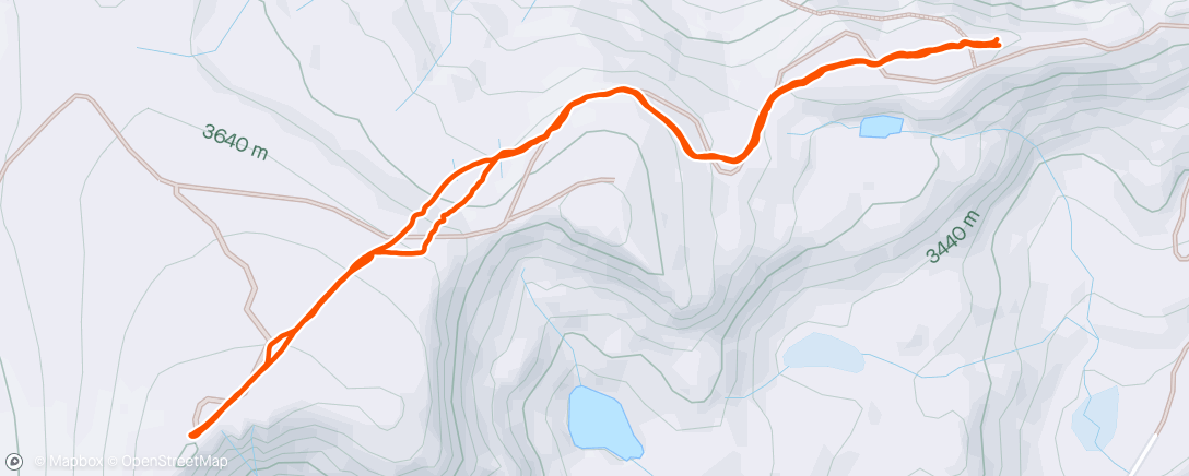 Map of the activity, Evening lap
