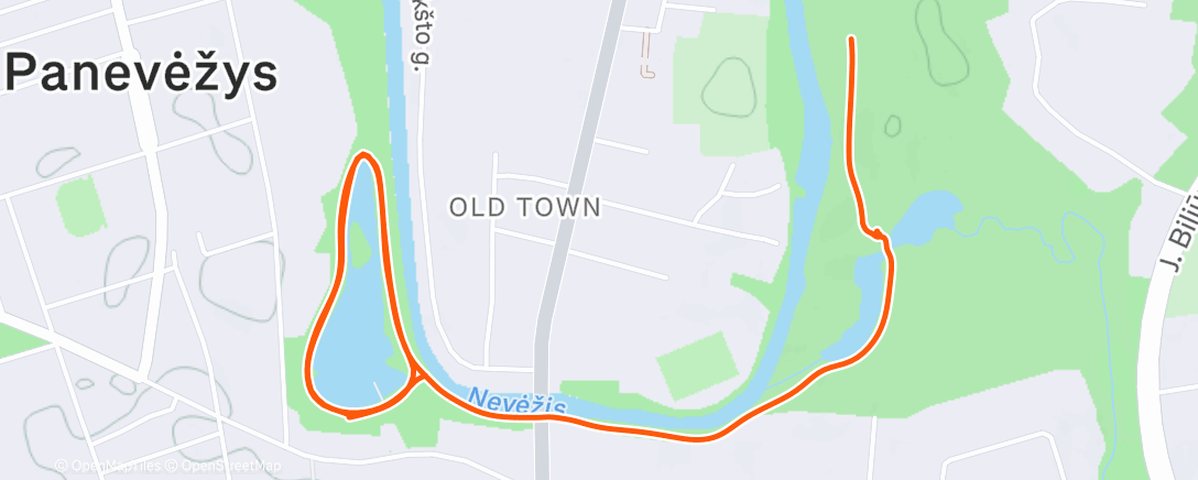 Map of the activity, Morning Run